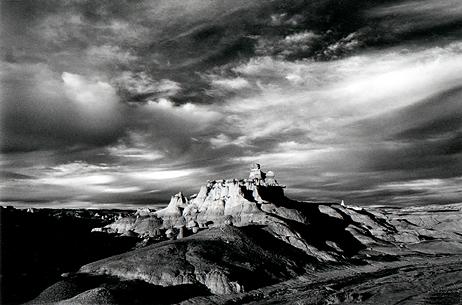 black and white picture from the bisti