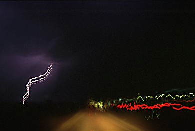 image of lightning " Lost Highway"
