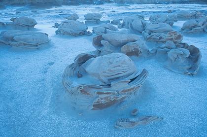 Bisti hills in twilight