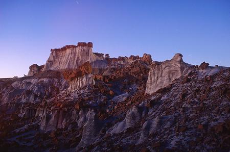 Bisti hills in twilight