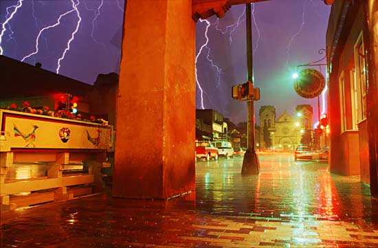 Hailstorm On The Plaza - Photo Magnet - 