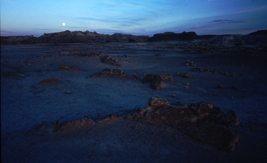 badlands, late twilight