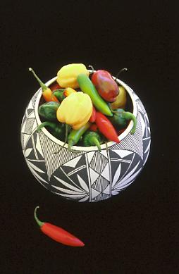 pottery with chile pattern